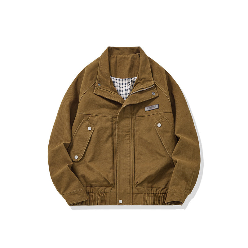 Streetwear  Distressed Pocket Design Oversized Casual Work Jacket