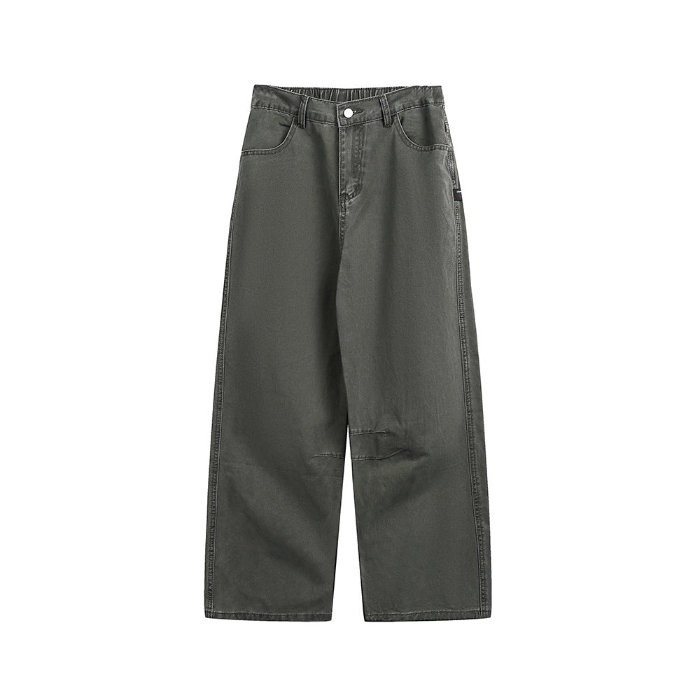 Distressed Loose Casual Straight Leg Wide Leg Cargo Pants for Men