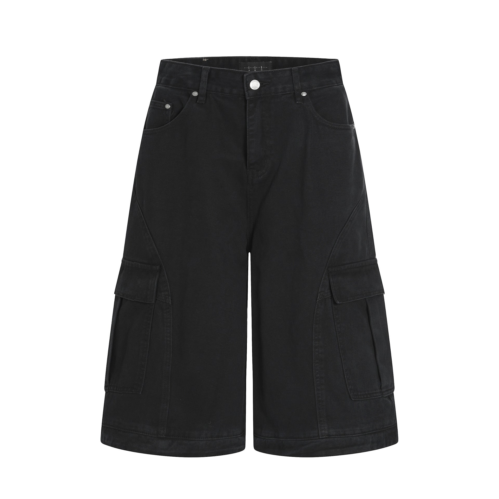 Retro Deconstructed Multi-Pocket Pants  Straight Loose Unisex Wide-Leg Cargo Shorts
